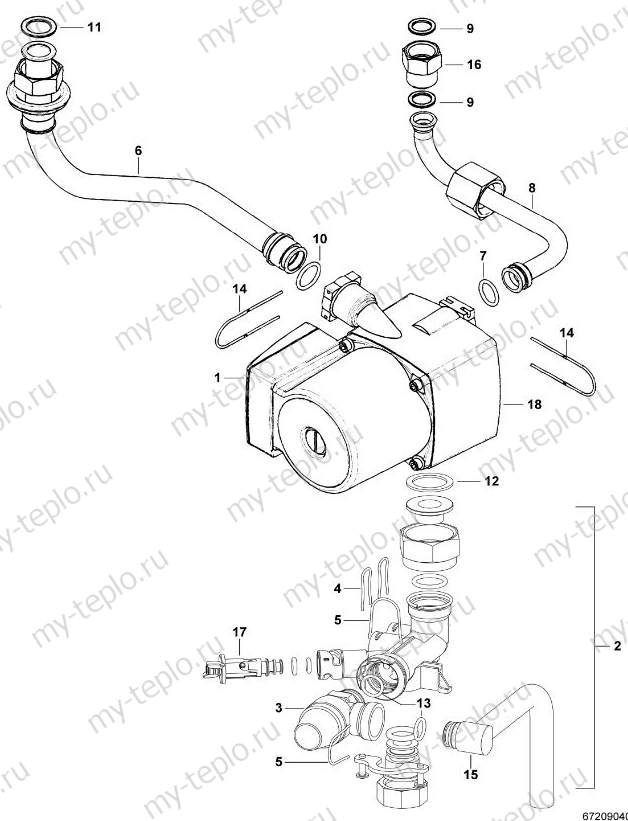 Купить запчасти Buderus Logamax U022-24К в Каслях