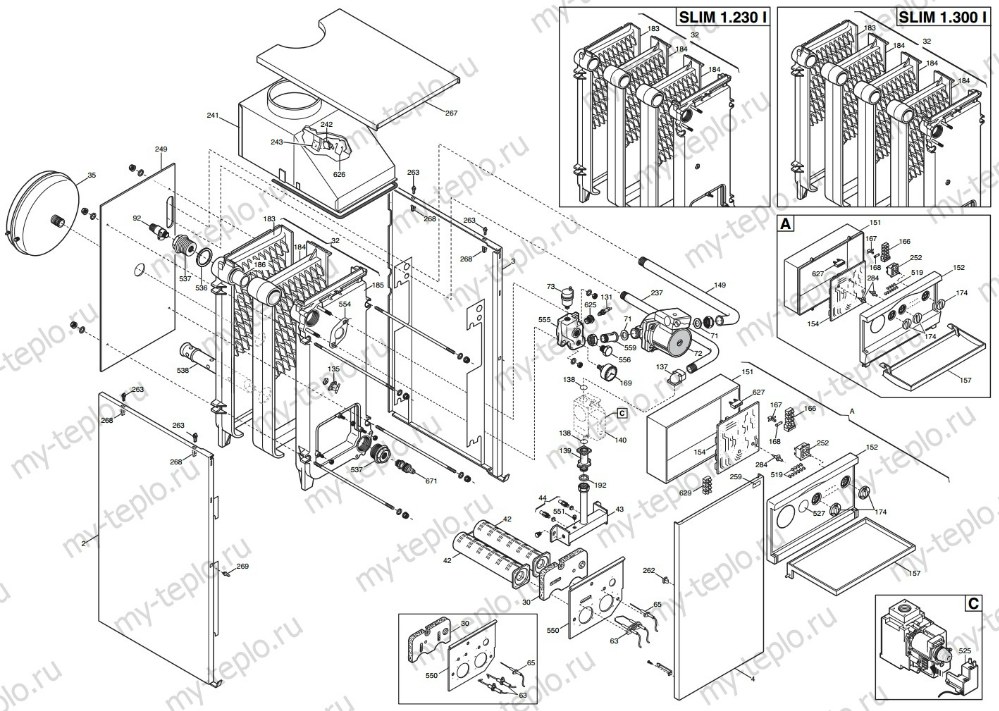 Запчасти BAXI SLIM1 Запчасти BAXI SLIM1 купить в Каслях