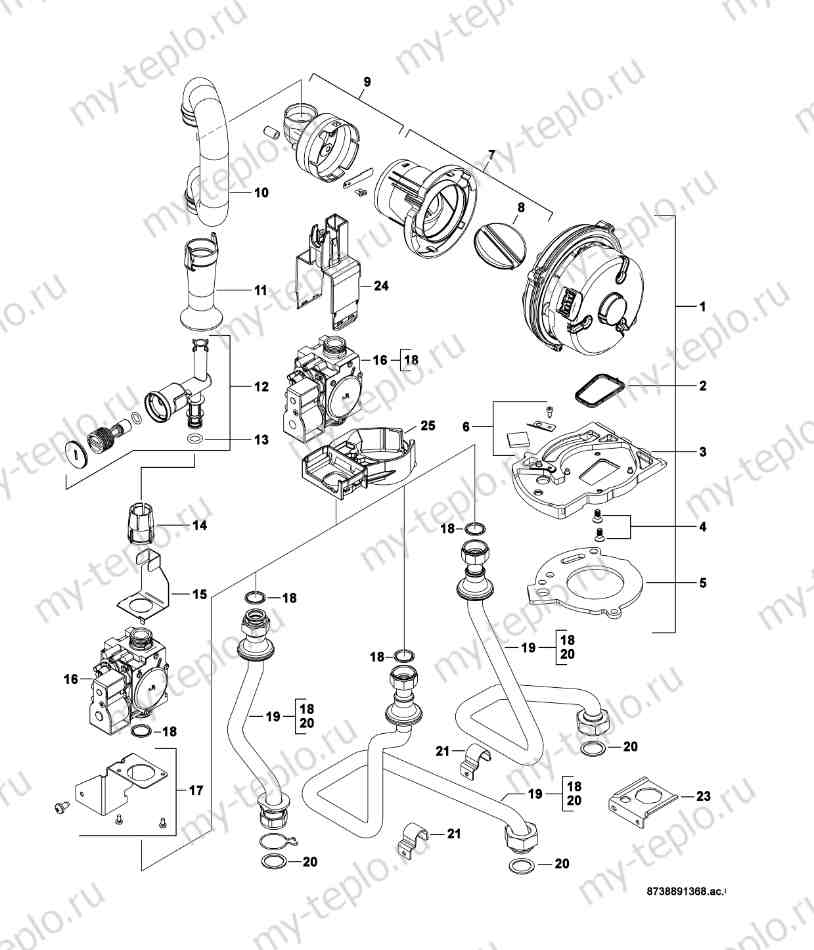 Запчасти Buderus Logamax GB072-14 купить в Каслях