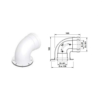 Присоединительный отвод для котла Sime Brava ONE любой мощности, комплект (OTVODbravaone)
