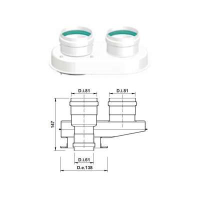 Адаптер для котла Sime GO BF любой мощности, комплект (ADAPTgobf)