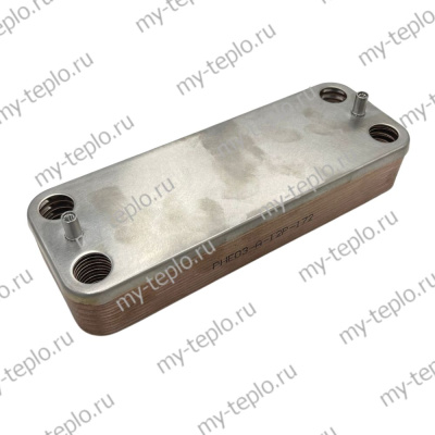 Теплообменник ГВС на 12 пластин, 172 мм, для котлов Baxi, аналог 7796352 (PHE03-A-12P-172)